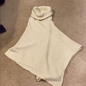 Cream Poncho from Anthropologie sequins one size